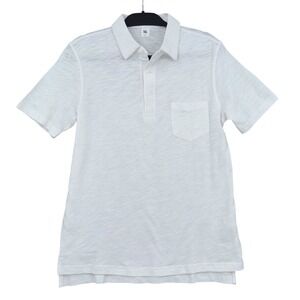 TAL Slub Knit Polo Shirt Mens S 100% Cotton White GT1040 Short Sleeve Pocket‎